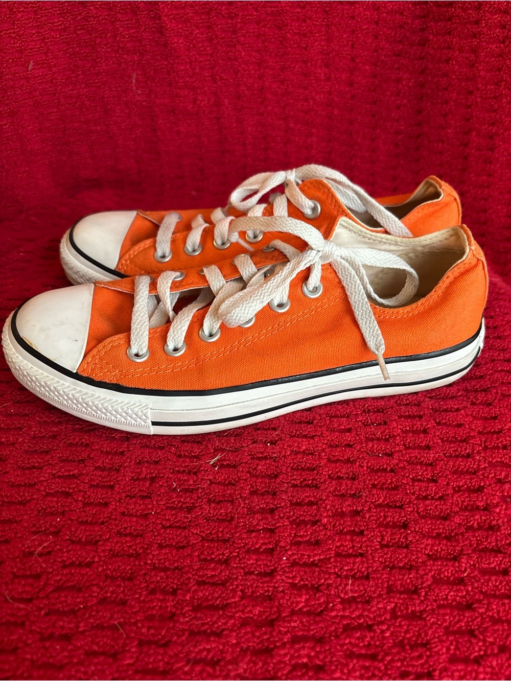 Converse Orange Canvas Low-Top Lace-Up Sneakers - unisex - Picture 6 of 8